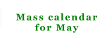 Mass calendar for May